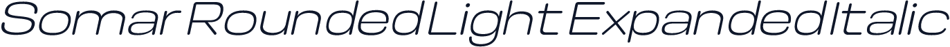 Somar Rounded Light Expanded Italic