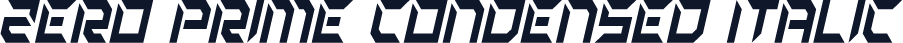 Zero Prime Condensed Italic