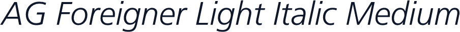 AG Foreigner Light Italic Medium