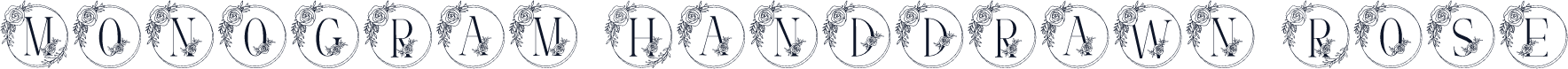 Monogram Handdrawn Rose