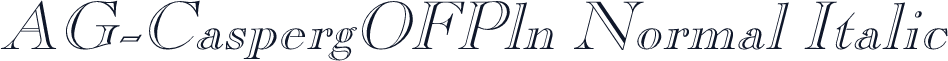 AG-CaspergOFPln Normal Italic