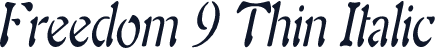 Freedom 9 Thin Italic