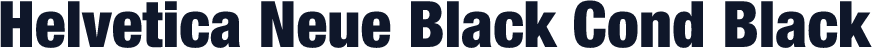Helvetica Neue Black Cond Black