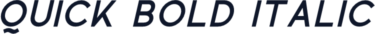Quick Bold Italic