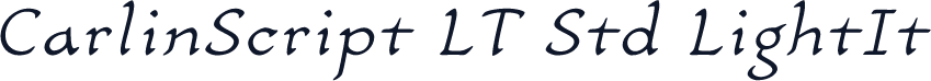 CarlinScript LT Std LightIt