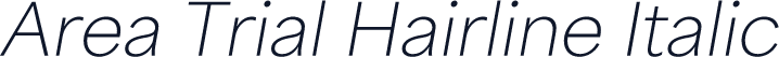 Area Trial Hairline Italic