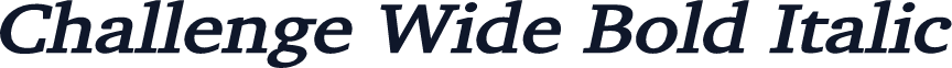 Challenge Wide Bold Italic