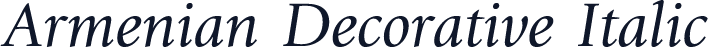 Armenian Decorative Italic
