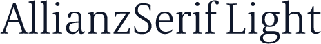 AllianzSerif Light