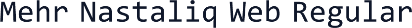 Mehr Nastaliq Web Regular