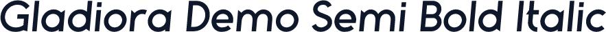 Gladiora Demo Semi Bold Italic