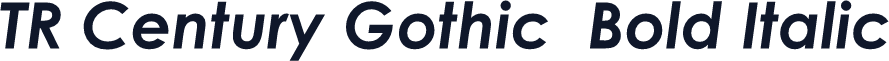 TR Century Gothic  Bold Italic