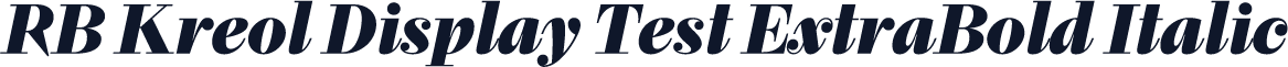 RB Kreol Display Test ExtraBold Italic