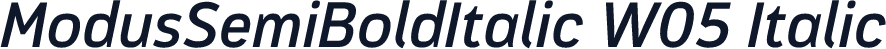 ModusSemiBoldItalic W05 Italic