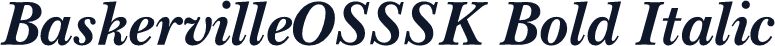 BaskervilleOSSSK Bold Italic