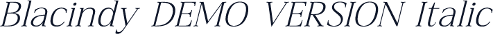 Blacindy DEMO VERSION Italic