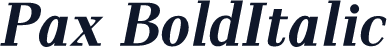 Pax BoldItalic