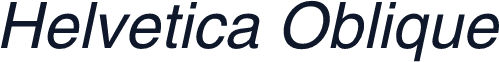 Helvetica Oblique