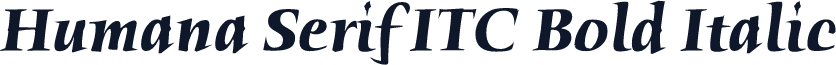 Humana Serif ITC Bold Italic