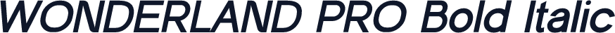 WONDERLAND PRO Bold Italic