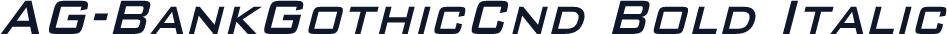 AG-BankGothicCnd Bold Italic