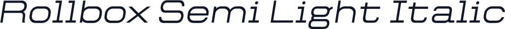Rollbox Semi Light Italic