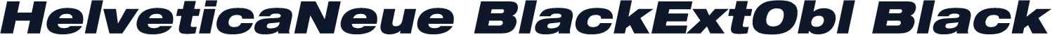 HelveticaNeue BlackExtObl Black