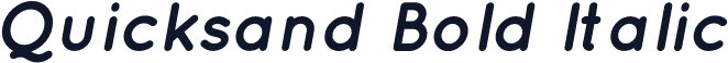 Quicksand Bold Italic