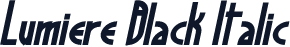 Lumiere Black Italic