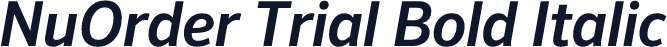 NuOrder Trial Bold Italic