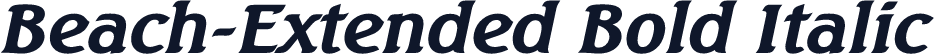 Beach-Extended Bold Italic