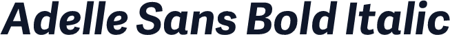 Adelle Sans Bold Italic