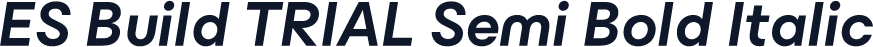 ES Build TRIAL Semi Bold Italic