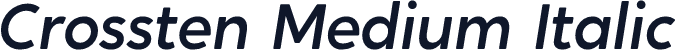 Crossten Medium Italic