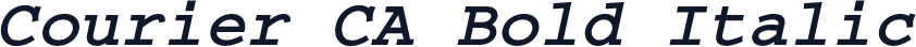 Courier CA Bold Italic