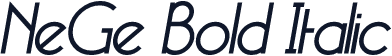 NeGe Bold Italic