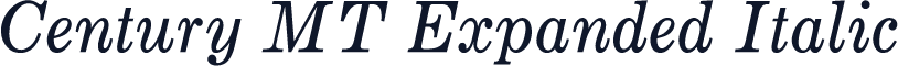 Century MT Expanded Italic