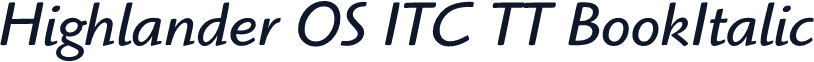 Highlander OS ITC TT BookItalic