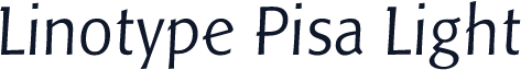 Linotype Pisa Light