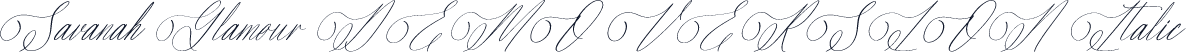 Savanah Glamour DEMO VERSION Italic