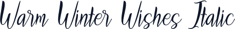 Warm Winter Wishes Italic
