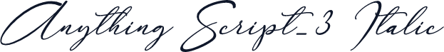 Anything Script_3 Italic