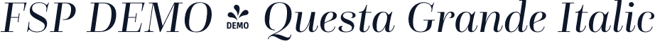 FSP DEMO - Questa Grande Italic
