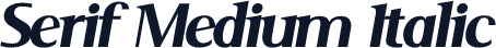 Serif Medium Italic