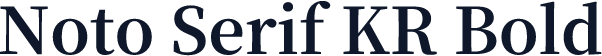 Noto Serif KR Bold