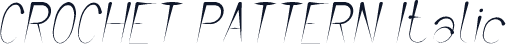 CROCHET PATTERN Italic