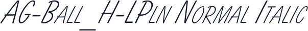 AG-Ball_H-LPln Normal Italic