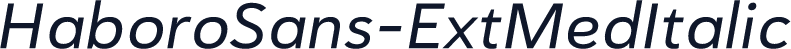 HaboroSans-ExtMedItalic