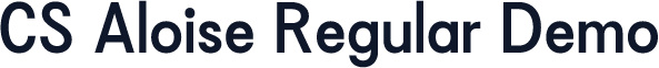CS Aloise Regular Demo