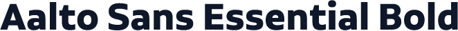 Aalto Sans Essential Bold